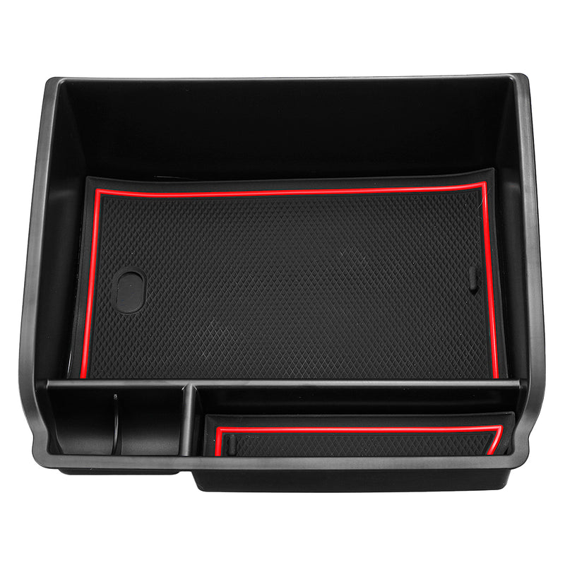 Center Console Tray Armrest Car Storage Box with Mat For Toyota Hilux 2015-2018
