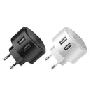 HOCO C67A Portable EU Dual USB Charger Travel Adapter for Samsung Xiaomi Huawei