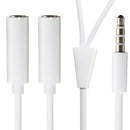 3.5 mm Stereo Plug Y Splitter 1 Male to 2 Female Audio Cable for Earphone Headset Headphone MP3 MP4 Cable Adapter