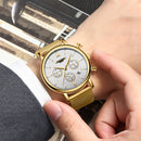 GIMTO GM246 Men Watch Calendar Chronograph Watch Stainless Steel Strap Quartz Watches
