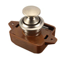 Push Button Drawer Cupboard Door Latch Lock Caravan Motorhome Cabinet Brown Knob