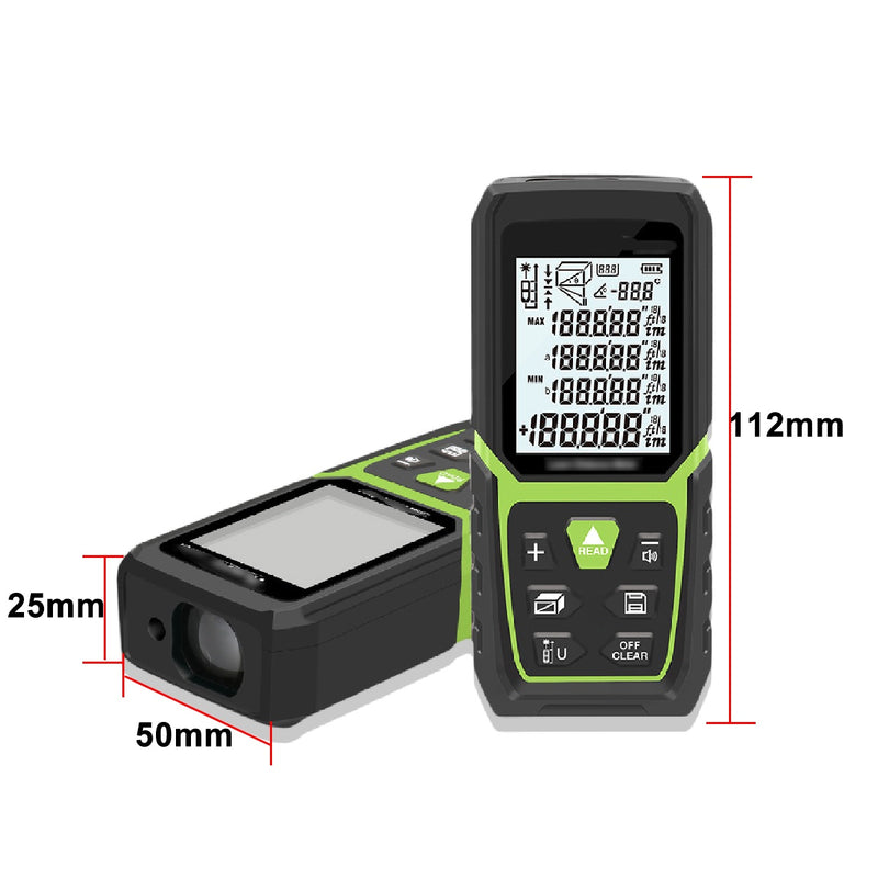 50M / 100M / 150m Laser Rangefinder High Precision Infrared Measuring Instrument Room Measuring Instrument Laser Ruler Intelligent Electronic Ruler Laser Distance Meter