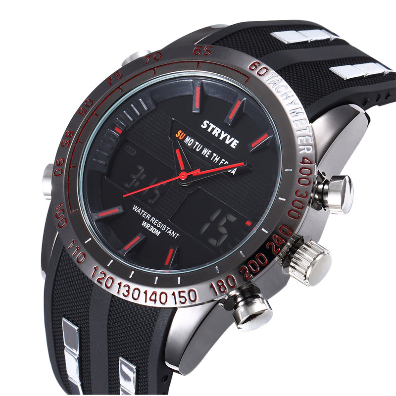STRYVE S8005 Dual Display Digital Watch Fashion Chronograph Luminous Stopwatch Outdoor Watch