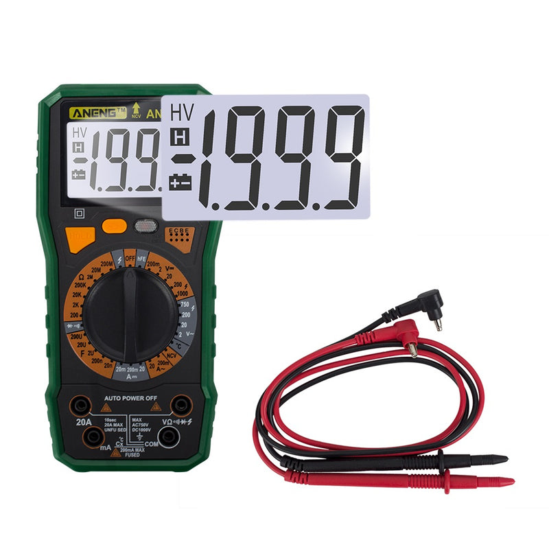 ANENG AN819C Digital Multimeter LCD AC/DC Ammeter Resistance Capacitance Tester