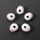 5Pcs 8mm Round Frozen Ceramic Loose Beads Handmade DIY Jewelry Making