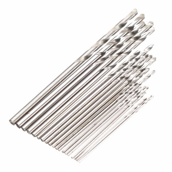 20pcs 0.3-1.6mm HSS Micro Twist Drill Bit Set Straight Shank Twist Drill Bits