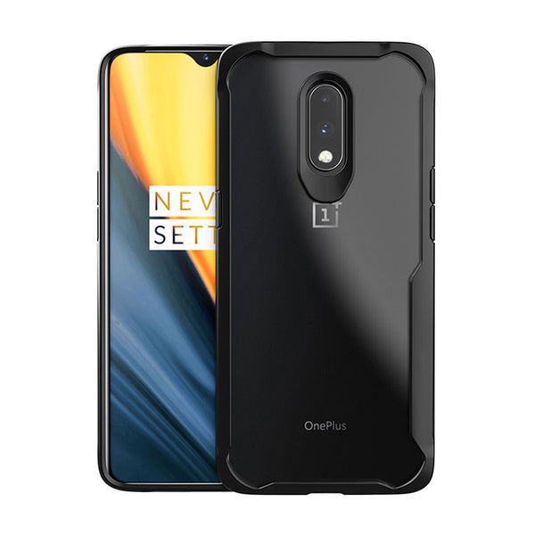 For OnePlus 7 Case Bakeey Armor Shockproof Acrylic Transparent Soft TPU Bumper Edge Protective Case