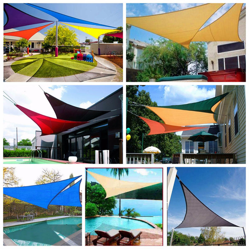 300D 160GSM Square Sun Shade Sail Garden Patio Awning Canopy Sunscreen UV Block Outdoor Camping