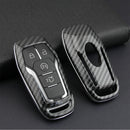 Carbon Fiber Hard Smart Key Cover For Ford Lincoln Accessories keychain Case Holder
