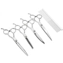 Y.F.M 5Pcs Hair Scissors Set Salon Hairdressing Cutting Thinning Hair Styling Kit