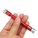 Red Motorcycle Spoke Wrench & 10 Pcs Hardened Tips 5.0~6.8 For Most Motorbikes