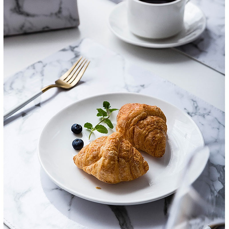 2PCS Marble Placemats Kitchen Dining Table Place Mats Pads Decor PVC 45x30CM