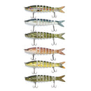 ZANLURE 6PC Fishing Lure 8 Segments Hard Bait 13cm/19g Artificial Lifelike Swimbait with Hook Pike