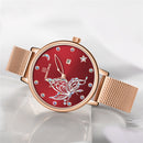 NAVIFORCE 5011 Mesh Steel Band Ladies Wrist Watch 3ATM Waterproof Dress Quartz Watch