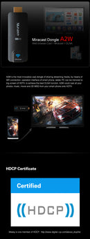 A2W High Definition Multimedia Interface Miracast Dongle DLNA Airplay Chromecast for Android IOS