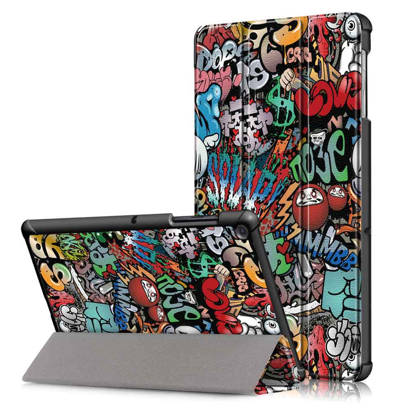 Tri-Fold Pringting Tablet Cover fr Samsung Galaxy Tab S5E SM-T720 SM-T725 Tablet - Doodle