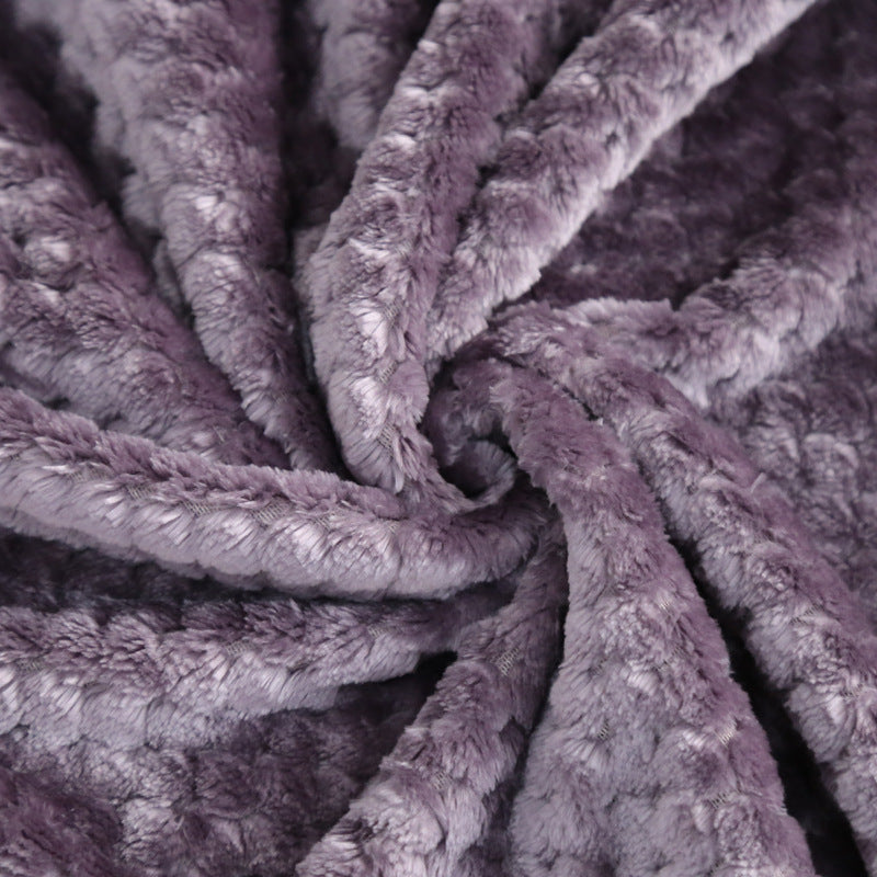 Honana WX-30 High Density Super Soft Flannel Blanket Sofa Bed Plush Wool Fluffy Pineapple Grid Blanket