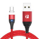 FLOVEME 3A Type C LED Magnetic Braided Fast Charging Data Cable 1M For Smartphone iPad Pro Tablet