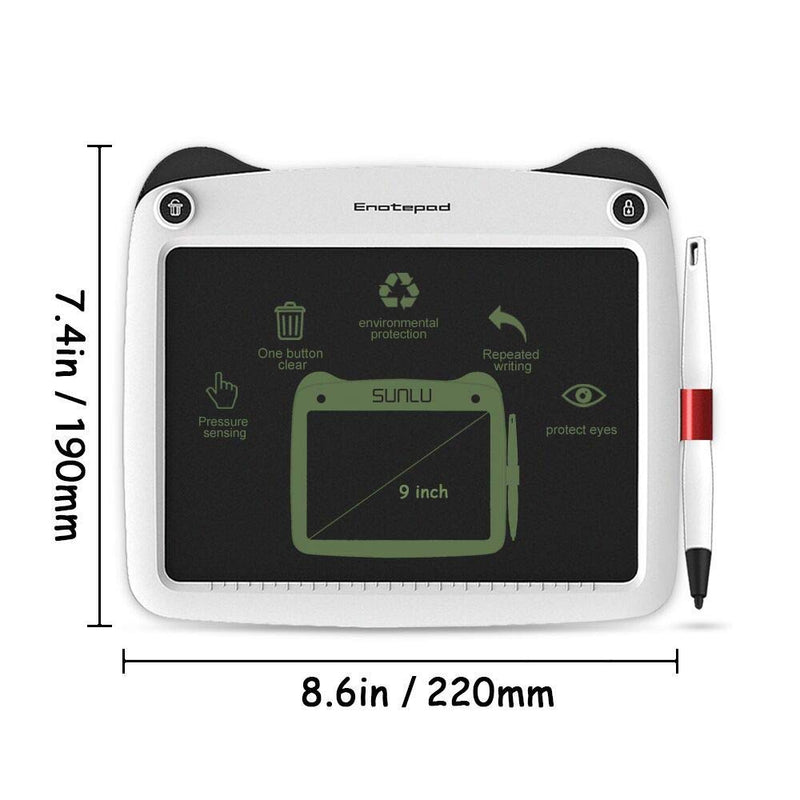Enotepad EP0109/EP0109A 9 Inch LCD Panda Smart Writing Tablet Electronic Drawing Writing Board Portable Handwriting Notepad Gift for Kids Children Lite Version
