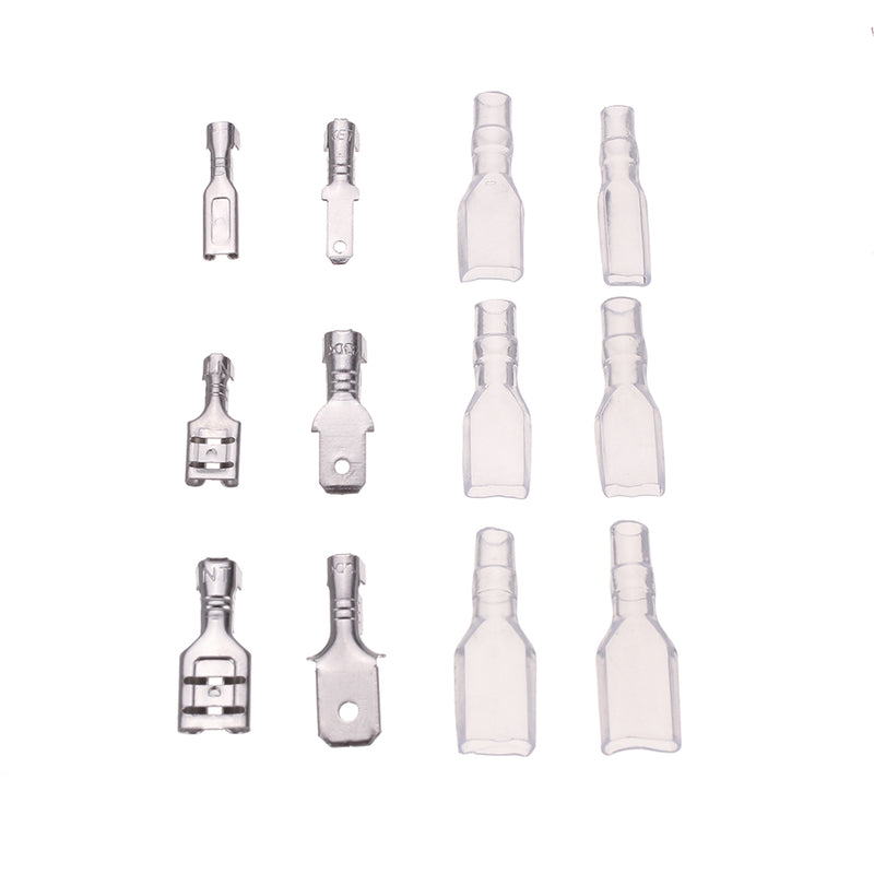 810pcs Insulated Male Female Wire Connector Electrical Wire Crimp Terminal 2.8/4.8/6.3mm Spade Connectors Kit