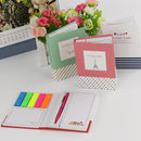 1 Pcs Creative Hardcover Notebook Sticky Notes Combination Post-it Note Pad with Ballpoint Pen