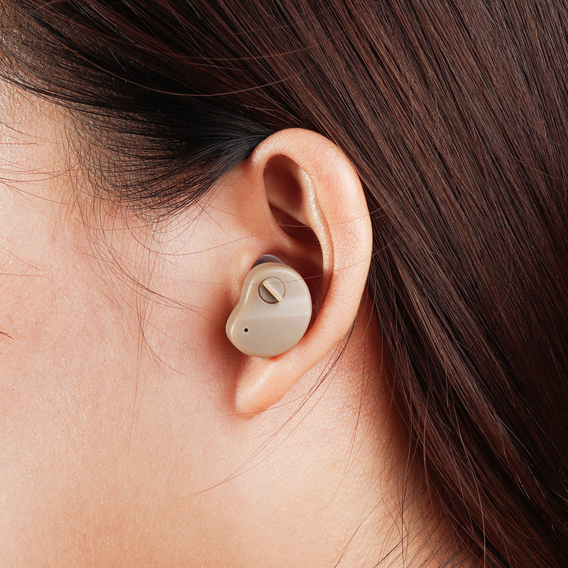 1/2Pcs Portable Digital Hearing Aid Enhancer Mini In-Ear Sound Voice Amplifier