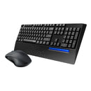 Rapoo X1800Plus 2.4GHz Wireless 110 Keys Keyboard and 1000DPI Mouse Combo Set Film Shaft with USB Receiver for Windows10 / 8 / 7 / Vista / XP