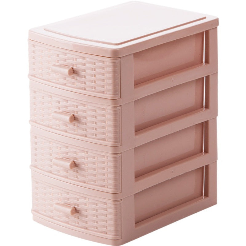 Mini Desktop Storage Box Multi-layer 2/3/4 Layers Cosmetic Container Organizer Stationery Storage Drawers for Home Office