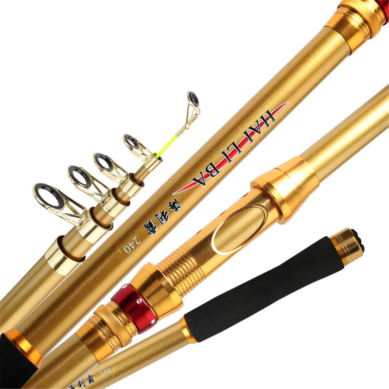 ZANLURE 2.1-3.6m Carbon Fiber Telescopic Fishing Rod Portable Spinning Pole Fishing Tools