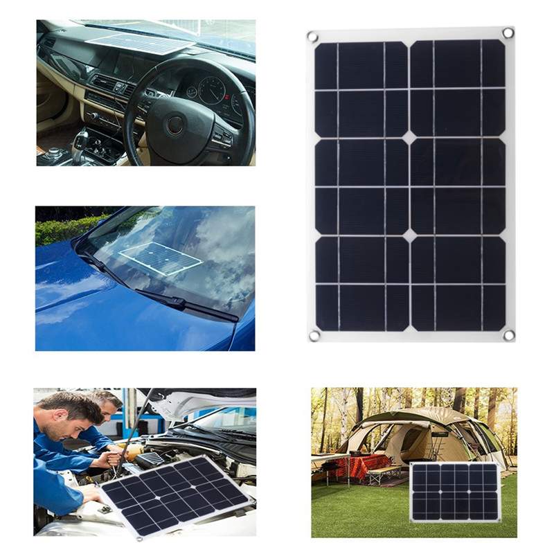 20W Actual Dual USB 18V Solar Panel Charger Cell Phone Battery Charger For Cycling Climbing Hiking Camping Traveling