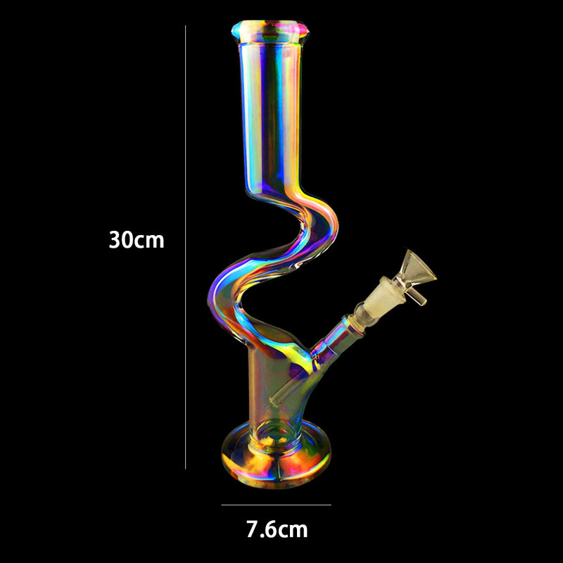 30CM Height Beaker Glass Joint Pipes Bubblers for Smoking Recycler T obacco Water H ookah Pen