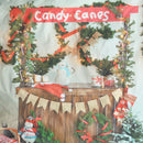5x7FT Christmas Tree Snow Lights Flags Canned Candy Photography Backdrop Studio Prop Background