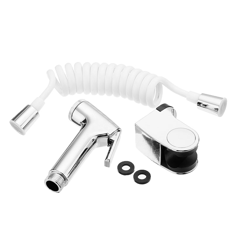 ABS Portable Bidet Sprayer Set Handhold Toilet Bidet Retractable w/ Spring 1/2" Hose  Adapter Free Mounting Bracket Toilet Cleaning Tool