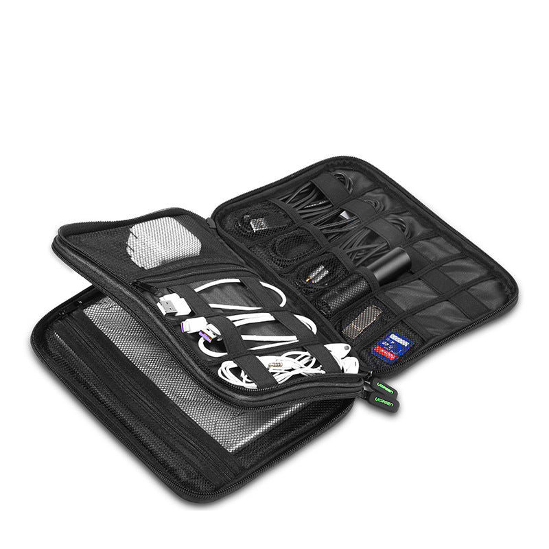 Ugreen LP139 Electronic Accessories Storage Bag Hard Case Power Bank Laptop Tablet Case Storage Carrying Box for iPad Mini iPhone SSD Base