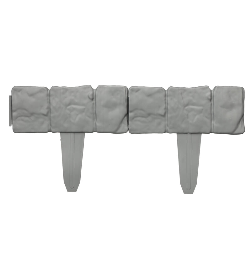 10pcs Home Garden Edging Plastic Fence Stone Effect Lawn Yard Flower Plant Border Decorations