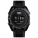 SKMEI 1516 Business Style Creative Dial Minute Hour Adjust Leather Strap Waterproof Quartz Watch Men Watch