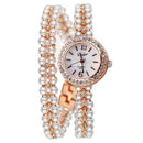 DUOYA XR1304 Elegant Pearls Bracelet Watch Ultra Thin Strap Quartz Watches