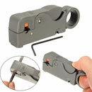 2Pcs RG6/59 Double Blades Fully Adjustable Wire Stripper Cutter Cable Stripping Tool