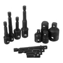 Drillpro 7pcs/12pcs Ratchet Wrench Socket Adapter Set Drive Socket Reducer Air Impact Adapter Wrench Extensor Rod