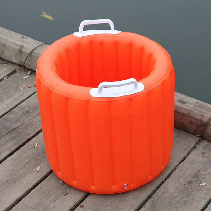 20L Outdoor Portable Inflatable Folding Water Bucket Pail Boiling Water Container