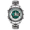 STRYVE S8016 Stainless Steel Calendar Stopwatch Chrono Alarm LED Dual Display Digital Watch