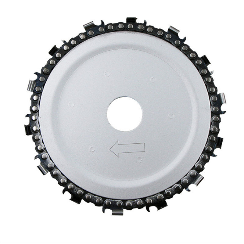 5 Inch Yellow/Purple Grinder Chain Disc 22mm Arbor 14 Teeth Wood Carving Disc For 125mm Angle Grinder