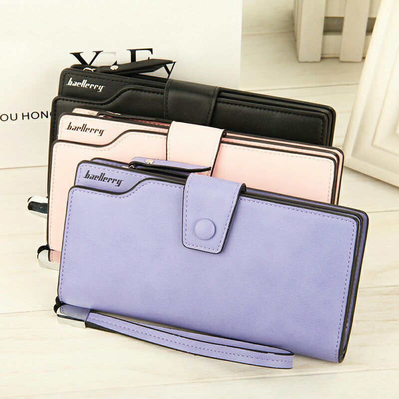 New Fashion Baellerry Women High Quality PU Leather Long Wallet Handbag Card Holder Coin Purse