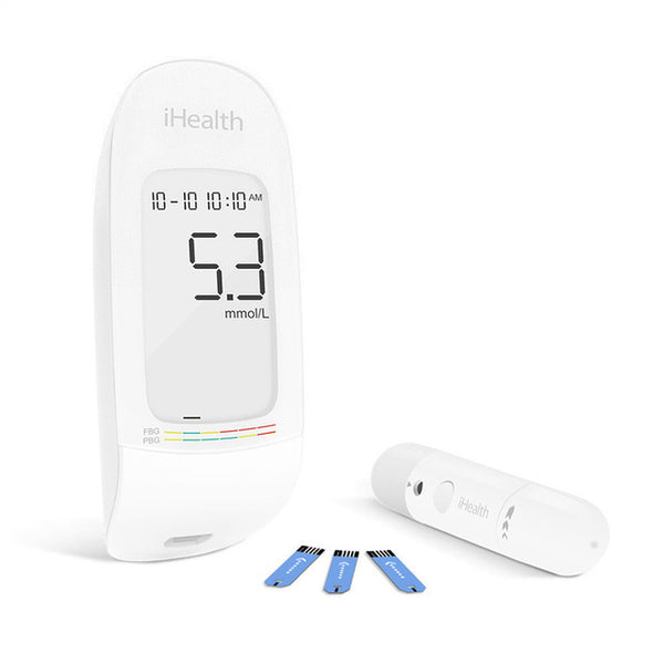 IHealth AG-607 Blood Glucose Meter With Test Strips Lancets 5Sec Smart Blood Glucose Meter LCD With Backlight