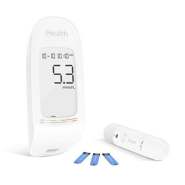 IHealth AG-607 Blood Glucose Meter With Test Strips Lancets 5Sec Smart Blood Glucose Meter LCD With Backlight