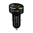 OLAF Car USB Charger Quick Charge 3.0 2.0 Mobile Phone Charger 2 Port USB Fast Car Charger for Samsung Xiaomi Tablet Charger
