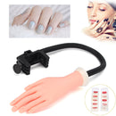 Adjustable Training Hand Model Flexible Nail Art Practice Finger Trainer 500 Piece Nail Tips