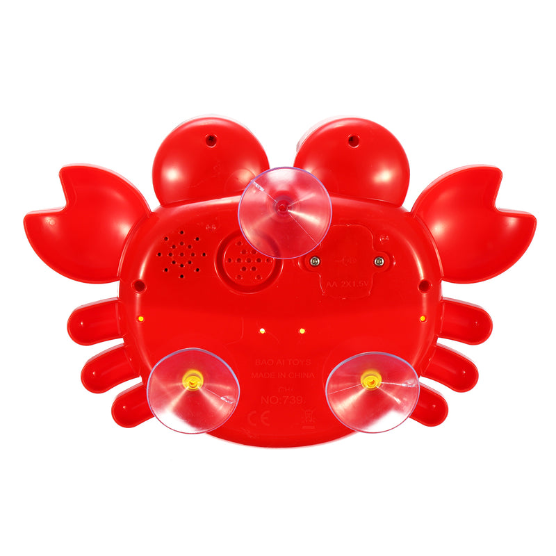 Crab Bubble Machine Musical Bubble Blower Maker Bath 7 Colorful Light Music Baby Kid