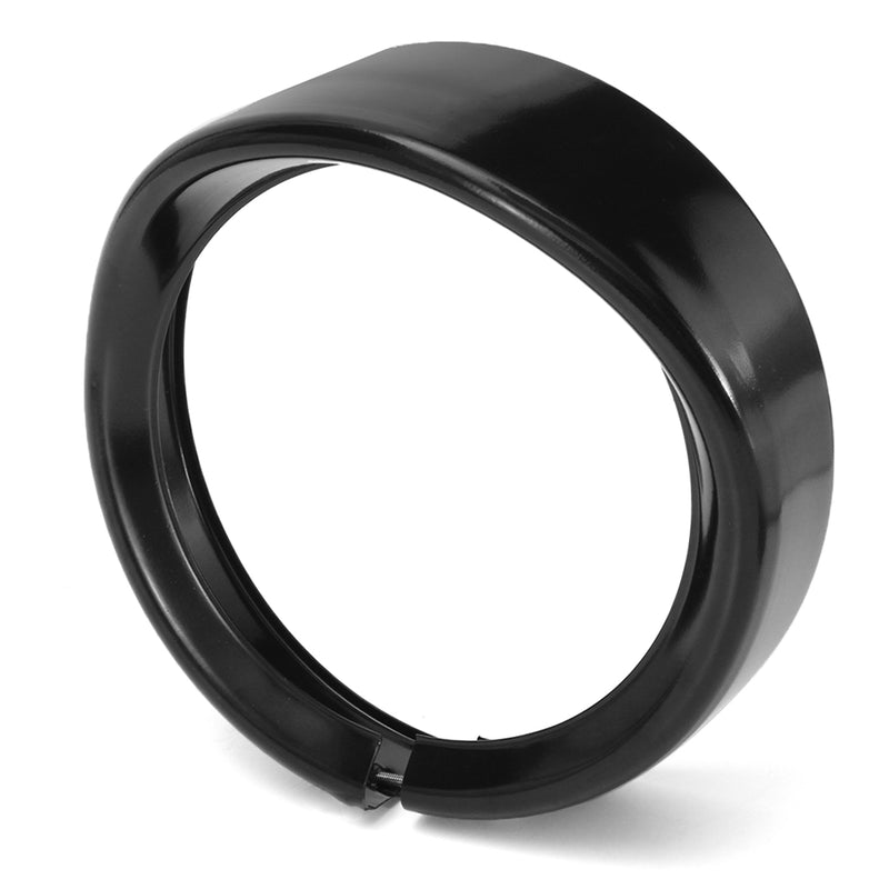 7inch Headlight Headlamp Trim Ring Protect Guard Cover Cap Black For Harley