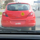 4x4 Inch Yellow Warning Baby In Car Vinyl Decal Funny Sign Stickers Auto Reflective Graphic